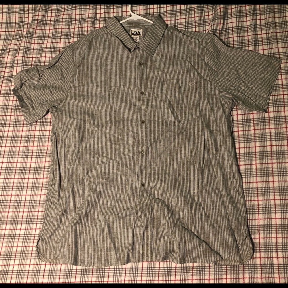 Wool rich short sleeve button down NWT